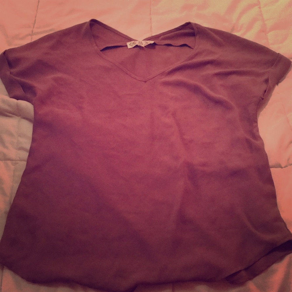 Pink Rose Purple Blouse